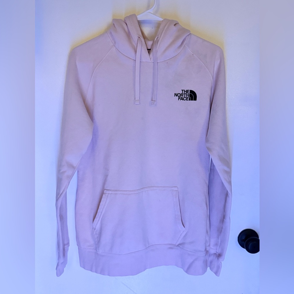 The North Face Light Pink Hoodie (gently used, some light stains)